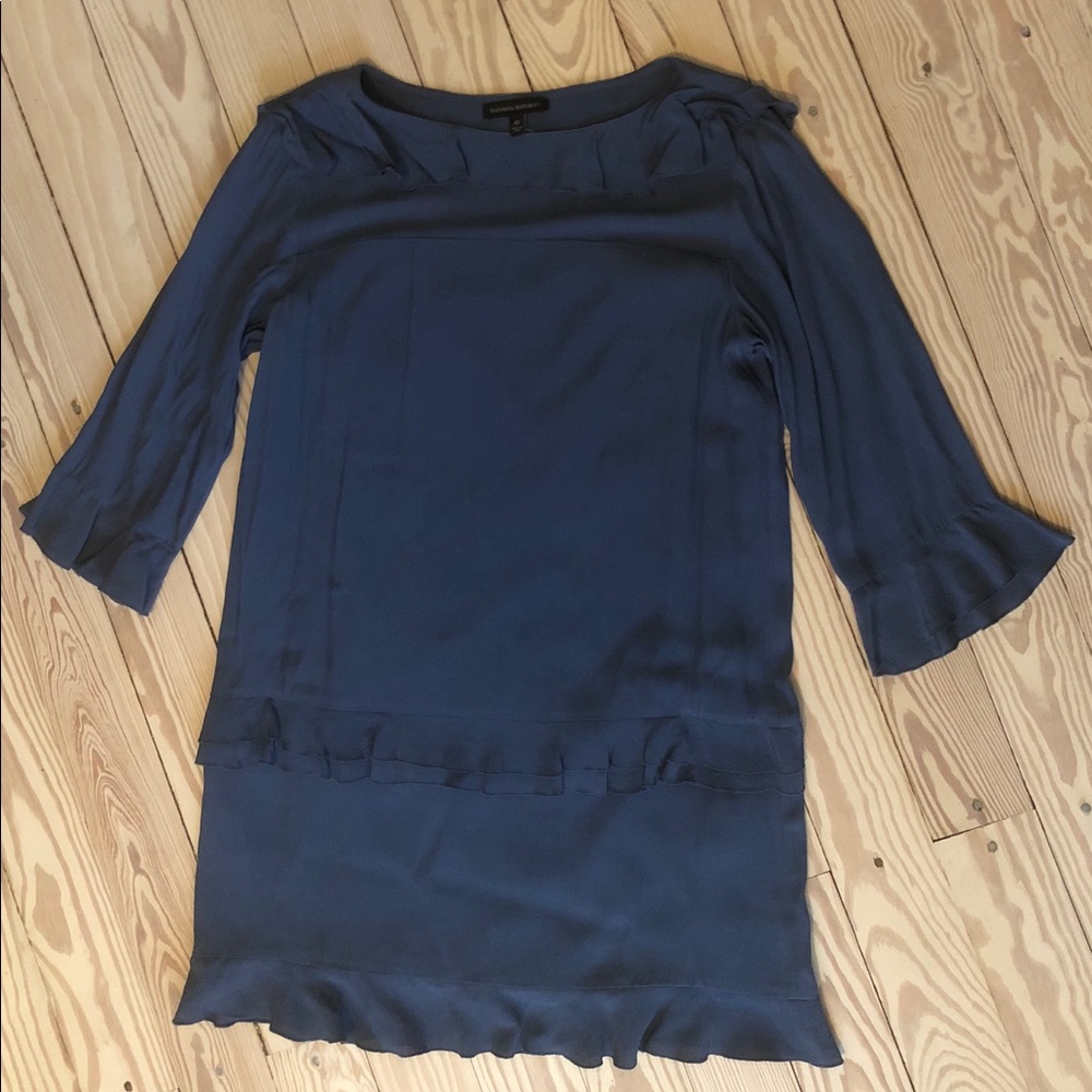 cornflower blue boho chic long sleeve dress